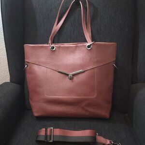Botkier Valentina Reddish Brown Leather Tote Bag